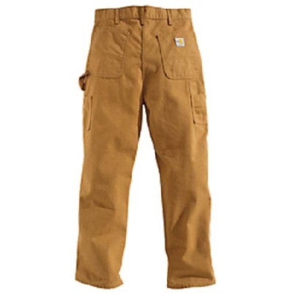 Carhartt FRB152BRN Flame Resistant Work Dungaree Canvas Pants Size 36 - Picture 1 of 9